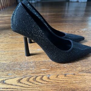 BRAND NEW: Black rhinestone  Zara heels